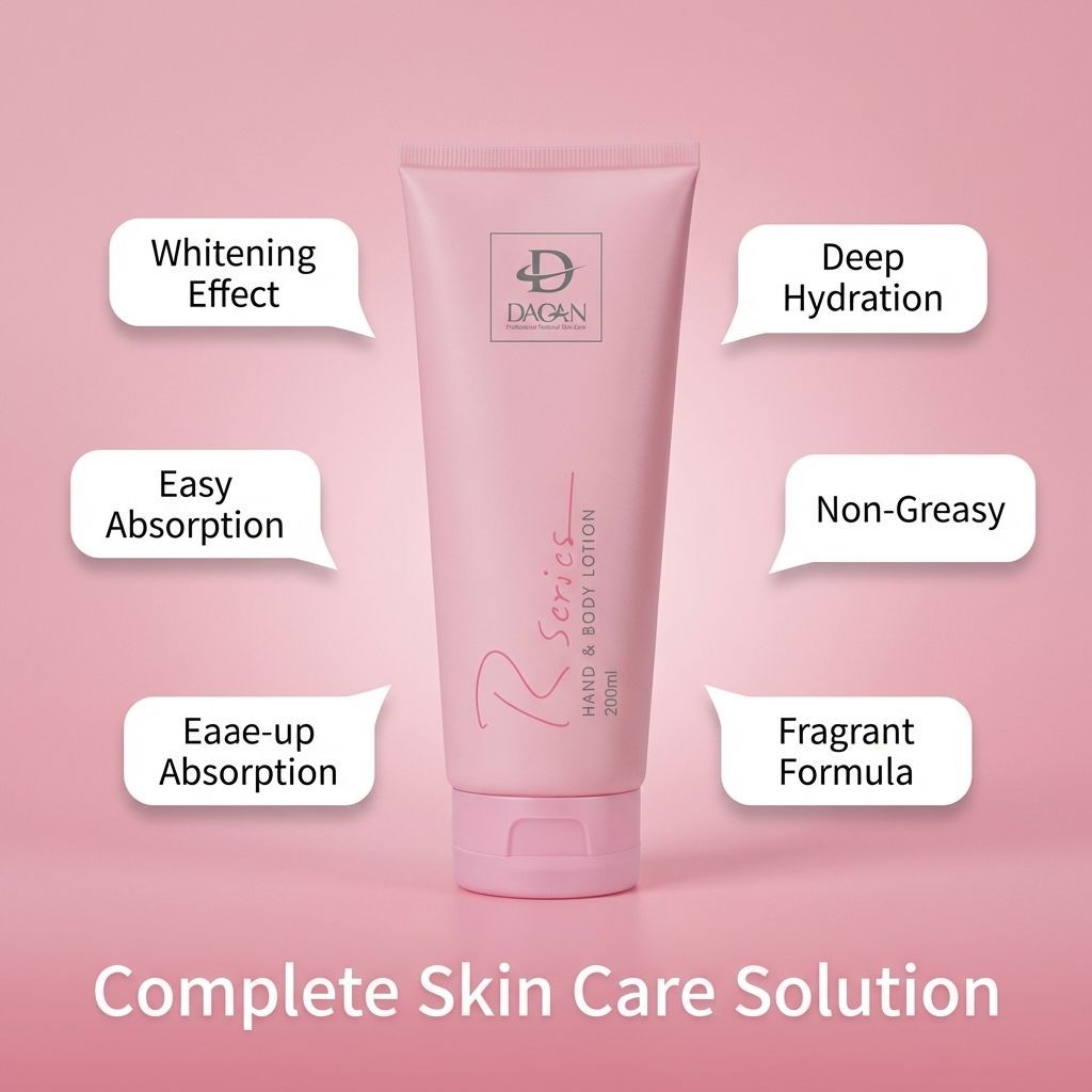 DAQAN complete skin care solution: deep hydration, easy absorption, and fragrant whitening effect.