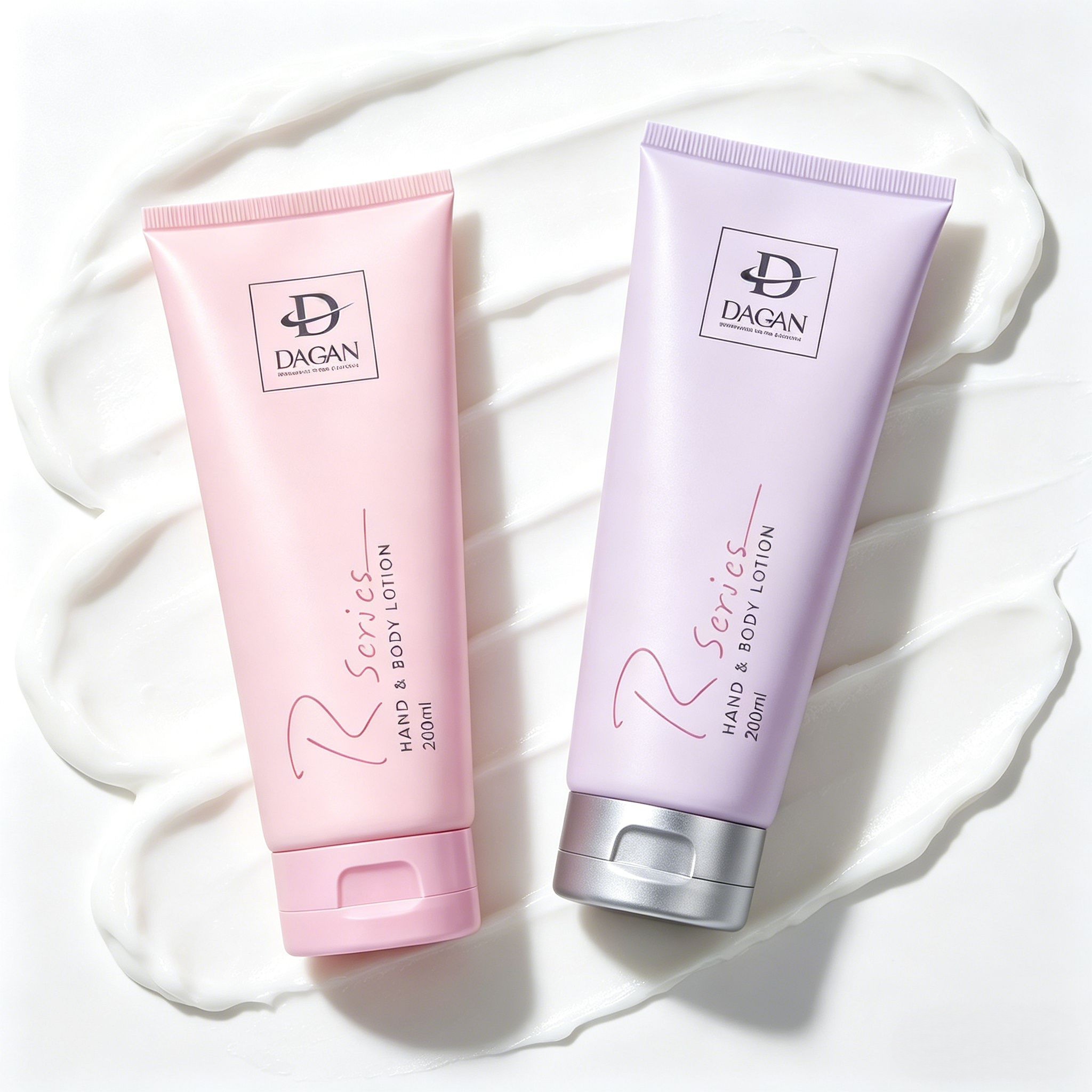 DAQAN brand whitening lotion tubes for OEM/ODM private label body care manufacturing service.