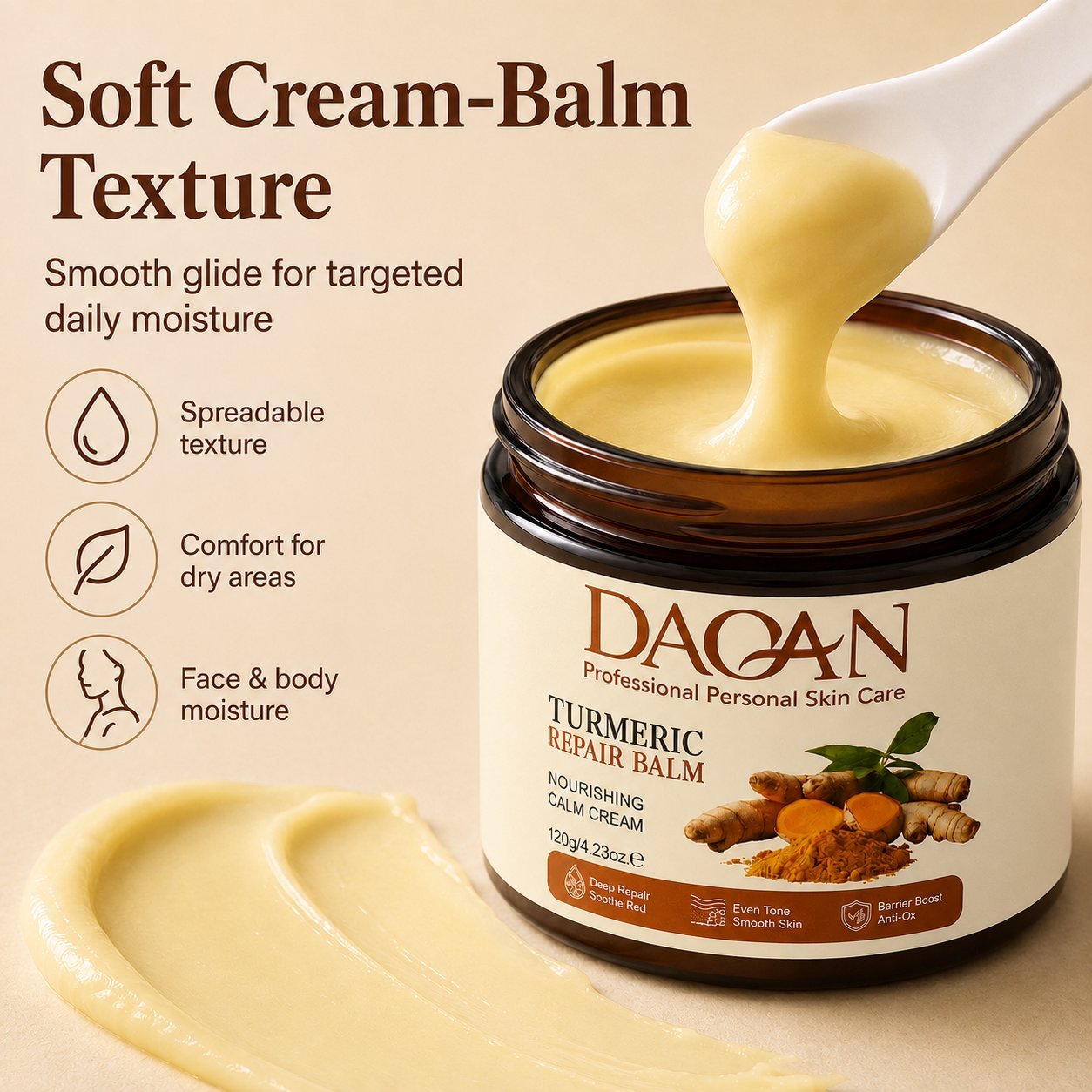 DAQAN Turmeric Repair Cream with Jojoba Oil 120g
