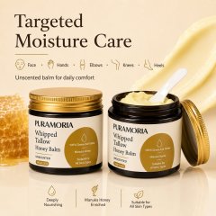 Wholesale Unscented Whipped Beef Tallow & Honey Balm – 120g