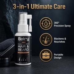 Wholesale 2-in-1 Hair & Beard Blackening Spray with He Shou Wu & Ginger – 60ml