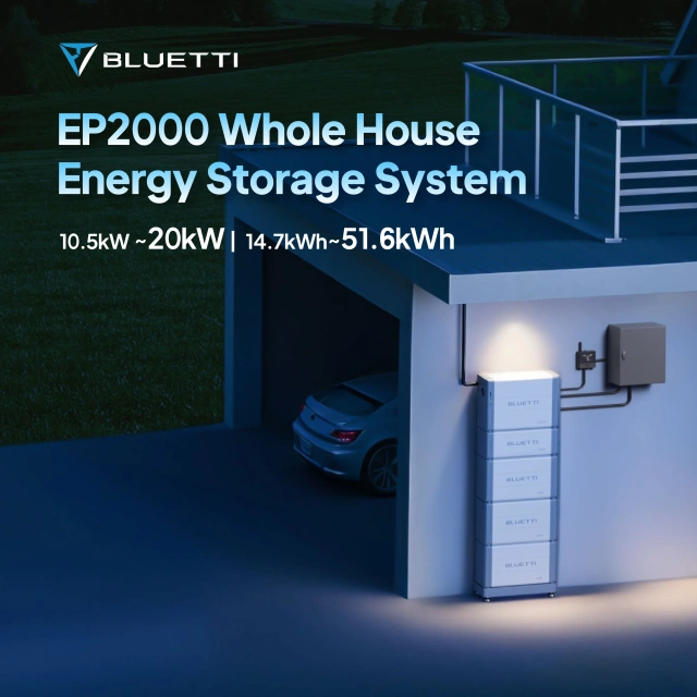 Bluetti EP2000 Three-Phase On-Grid / Off-Grid ESS Energy Storage System With Hybrid Inverter Battery Controller for Home Farms