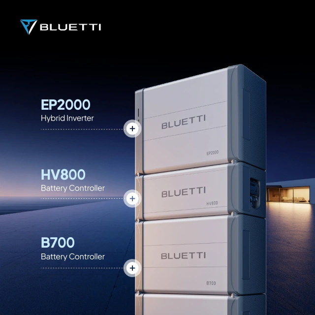 Bluetti EP2000 Three-Phase On-Grid / Off-Grid ESS Energy Storage System With Hybrid Inverter Battery Controller for Home Farms