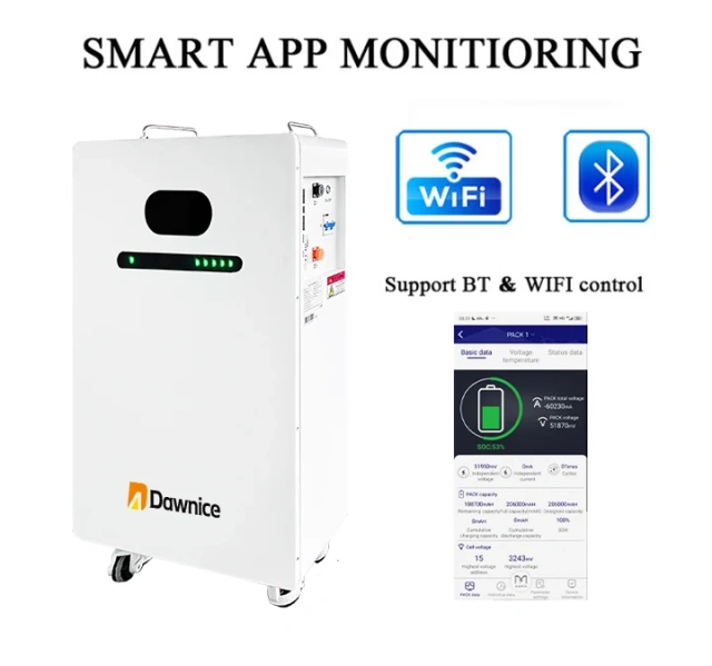 Brazil Stock New LiFePo4 Wall Mounted 51.2V 10Kwh 20kwh 200Ah 400Ah Easy to Move Power Wall Energy Storage Lithium Battery