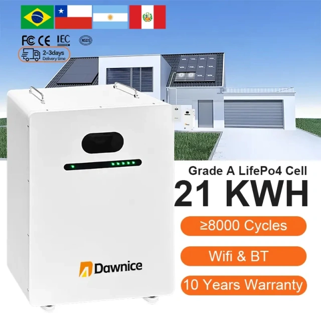 Brazil Stock New LiFePo4 Wall Mounted 51.2V 10Kwh 20kwh 200Ah 400Ah Easy to Move Power Wall Energy Storage Lithium Battery