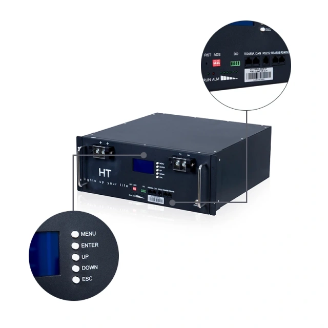 HT Top-ranking Products 51.2V 200AH Rack-Mounted Lifepo4 Energy Battery Solar Power System Commercial Energy Storage Battery