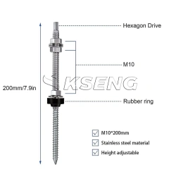 Solar Related Products High Strength Solar Hanger Bolt Solar  Stainless Steel Hanger Bolt Roof Mounting System