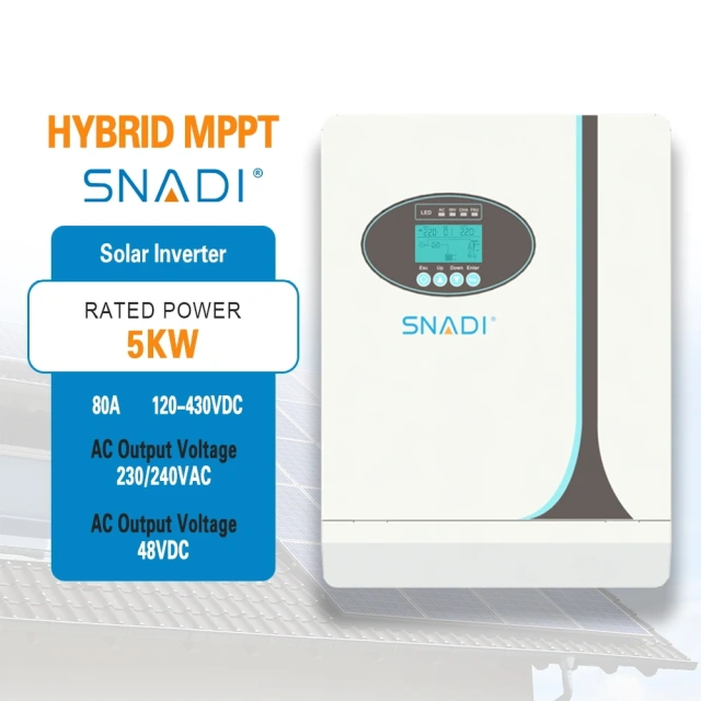 5kW High Frequency Off-Grid Solar Inverter with MPPT Charge Controller for Home and Business Use - SNADI