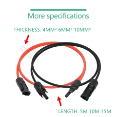 Waterproof PV Solar Extension Cable | 5-Pin Male/Female Connectors | For Solar Systems ZM