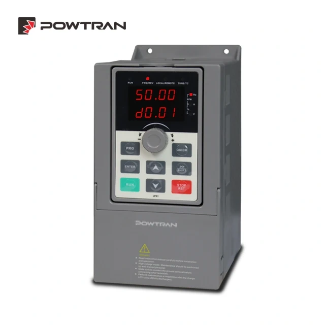 POWTRAN 0.75kW Single Phase VFD Drive - 50Hz/60Hz Input for Wind & AC Motors