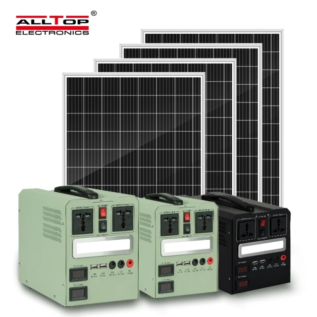 ALLTOP Outdoor Camping Security Protection Portable 500W Solar Home Solar Power Saving System