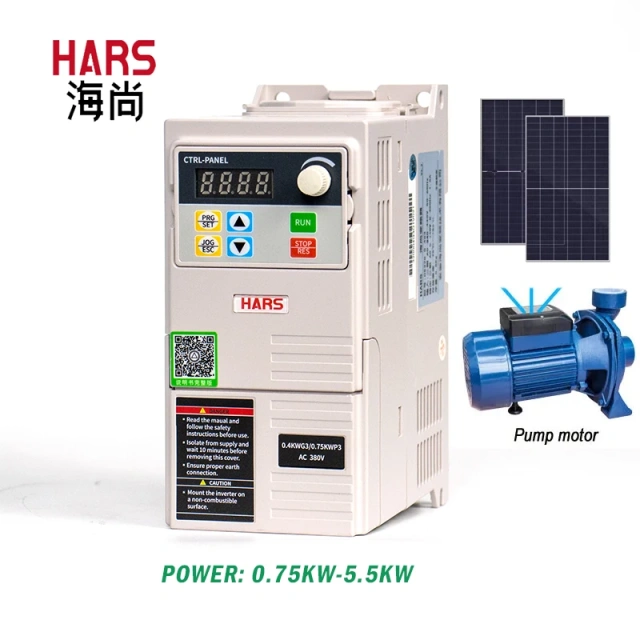 HARS Smart 1.5kw  5.5KW VFD Inverter for Submersible Water Pump Inverter Solar Pump Inverter