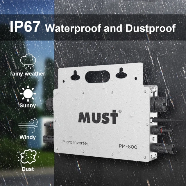 800W-2000W Solar Storage System Microinverter PM Series + HPC Series for Diverse Balcony Living Spaces Single Phase Output