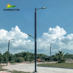 Vertical Solar Street Light With Flexible Solar Panel on Pole Cylindrical Solar