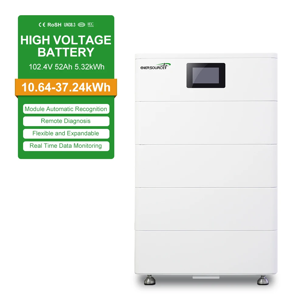 Enersource Scalable 102.4V-307V LiFePO4 Battery System 5.32kWh-15.4kWh with MPPT for Homes