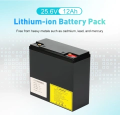 Enersource 24V/25.6V 12AH LiFePO4 Battery Pack - Lead-Acid Replacement with Compatible Interface