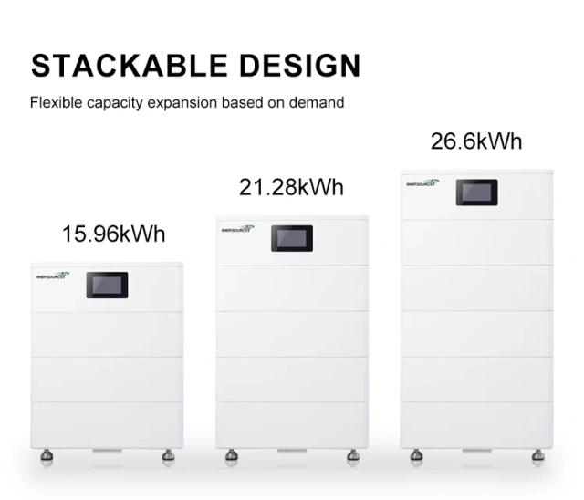 Enersource Scalable 102.4V-307V LiFePO4 Battery System 5.32kWh-15.4kWh with MPPT for Homes