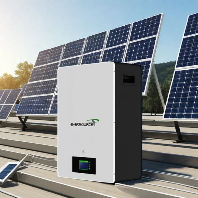 Enersource 48V 100Ah Wall-Mounted LiFePO4 Solar Energy Storage Battery for 10kW Systems