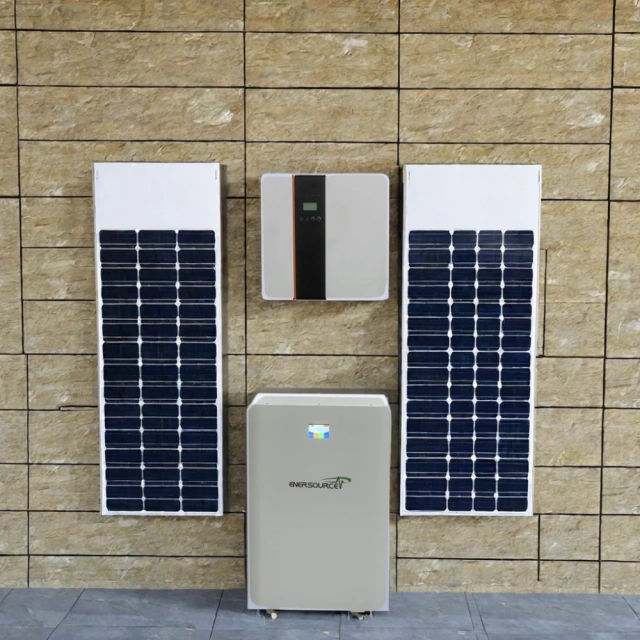 Enersource 15kWh 48V 300Ah LiFePO4 Solar Battery System with MPPT Controller for Home Use