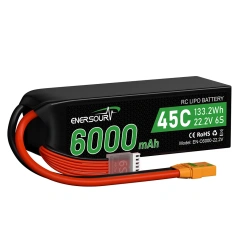 Enersource 6S 14.8V/22.2V 6000mAh Lithium-ion Battery Pack for FPV UAV Drone RC with 45C Performance