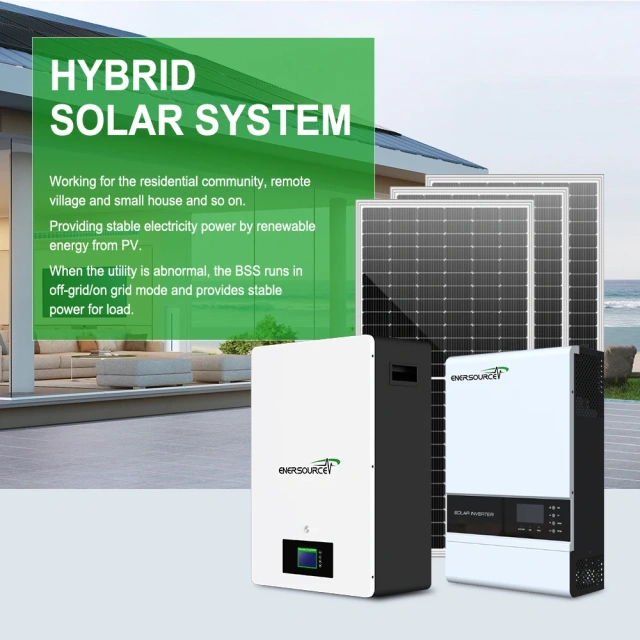 Enersource 48V 100Ah Wall-Mounted LiFePO4 Solar Energy Storage Battery for 10kW Systems