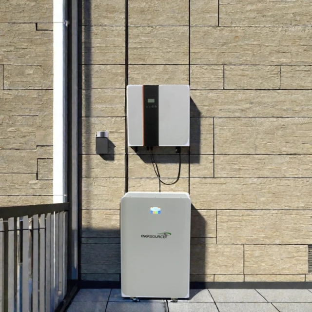 Enersource 15kWh 48V 300Ah LiFePO4 Solar Battery System with MPPT Controller for Home Use