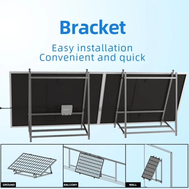 MECC Adjustable  Balcony Solar Mounting Adjustable Triangles Bracket  Solar Panel Micro Inverter System