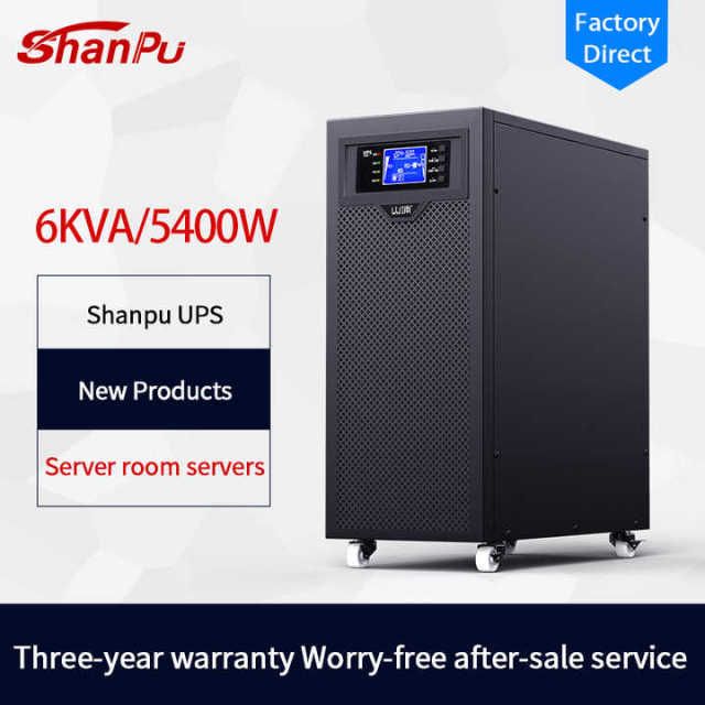 Online UPS 6KVA Single-Phase Uninterruptible Power Supply with SNMP Card for 4G Network Systems and Data Centers Shanpu