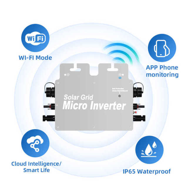 Solar Micro Inverter 800W 2 MPPT Tracker 600W-800W Balcony Power Plant Single Phase Output Grid-Tied System ACrevPOWER