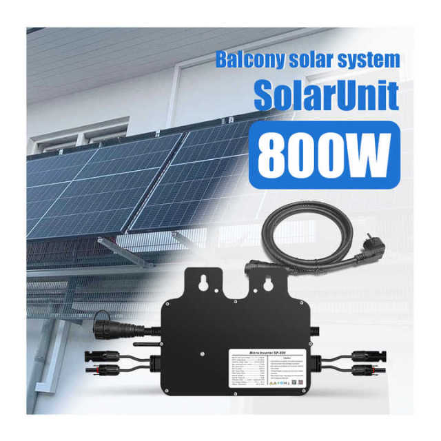 Micro Inverter 600W & 800W Plug and Play APP Control Zero Power Feed for Balcony Solar System EU Stock ACrevPOWER