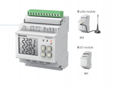 Wireless LoRa 868 Modbus-RTU Temperature Detection Power Analyzer 4-Channel 16000pcs Data Storage Industrial IoT Elecnova