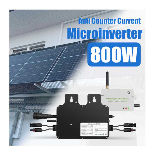 EU Warehouse 800W Balcony Micro Inverter Single-Phase Three-Phase Output Zero Power Feed with Limiter ACrevPOWER