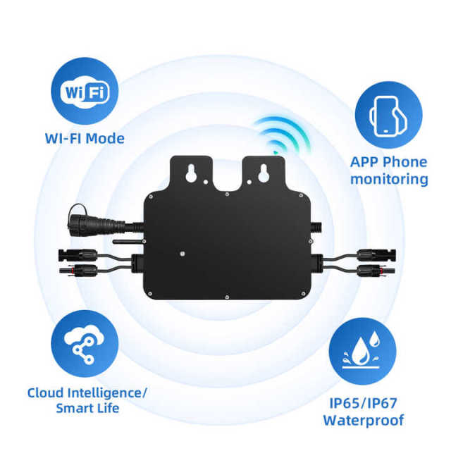 France VDE 0126 Micro Inverter 600W Balcony Solar System IP65 2 MPPT Smart Grid-Tied Inverter ACrevPOWER