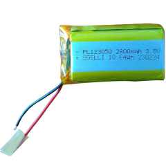 3.8V 2800mAh Lithium Polymer Pouch Battery 123050 Rechargeable LiPo Battery for Wearable Heaters SOSLLI