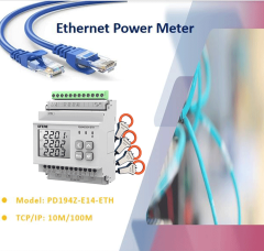 Multi Circuit Power Monitoring Analyzer 12 Single Phase 4 Three Phase RJ45 TCP/IP Digital Energy Meter for Industrial Power Quality Elecnova