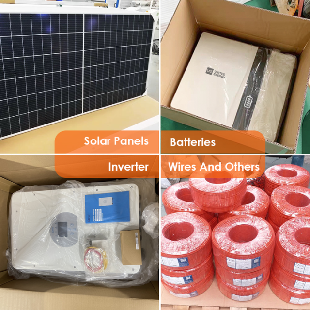 Factory Customized 5kW 6kW 8kW 10kW Off-Grid Solar Power System for Home Use with Wall-Mounted Lithium Battery UNITED ENERGY