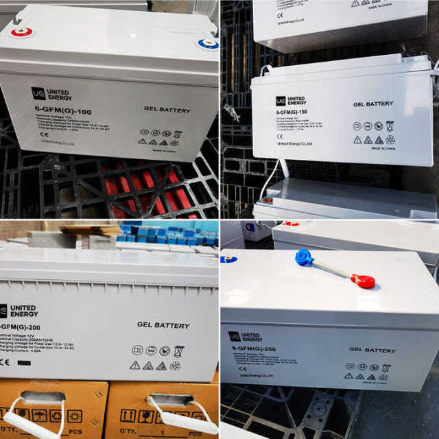 12V 250Ah Solar Gel Battery Deep Cycle Rechargeable Long Life for Solar Power Systems UNITED ENERGY