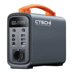 200W Portable Power Station Waterproof LiFePO4 Battery Solar Generator for Emergency Backup CTECHi