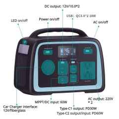 Portable Lithium Battery 300W Mobile Power Station Emergency Solar Generator for Camping Outdoor Use Blivex
