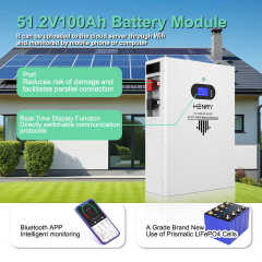 EU Stock LiFePO4 Battery Module 51.2V 100Ah Solar Home Energy Storage System HENRY