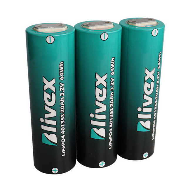 Blivex NEW Super Cylinder Cell Battery 40135 3.2V 20Ah Long-Lasting Heat-Resistant LiFePO4 Rechargeable Battery for Solar Storage, E-Bikes, and Electric Vehicles