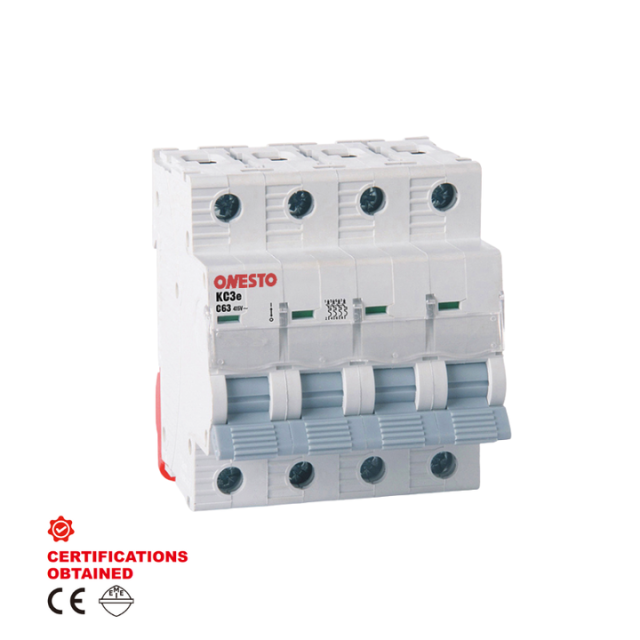 Thermal Magnetic MCB Breaker 1P 2P 3P 4P 240V 415V AC Circuit Breaker for Electrical Protection Systems IEC60898-1 Compliant ONESTO