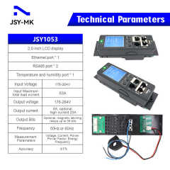 Intelligent PDU Meter 176-264V 20mA-63A 36 Ports SNMP Modbus for Power Distribution JSY-MK