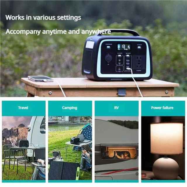 Portable Lithium Battery 300W Mobile Power Station Emergency Solar Generator for Camping Outdoor Use Blivex