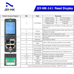 JSY-MK-341 Three-phase AC Intelligent PDU Meter 220V 63A with LCD Display SNMP Ethernet TCP IP RS485 Temperature Humidity Ports Industrial IoT Household Telecommunication Electric Power Applications
