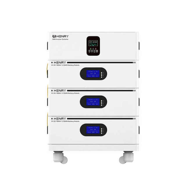 EU Stock Stackable Lithium Battery 51V 48V 100Ah 200Ah 300Ah 400Ah 5kWh 10kWh 15kWh 20kWh Solar Energy Storage System with Inverter All-in-One ESS HENRY