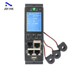 JSY-MK-341 Three-phase AC Intelligent PDU Meter 220V 63A with LCD Display SNMP Ethernet TCP IP RS485 Temperature Humidity Ports Industrial IoT Household Telecommunication Electric Power Applications