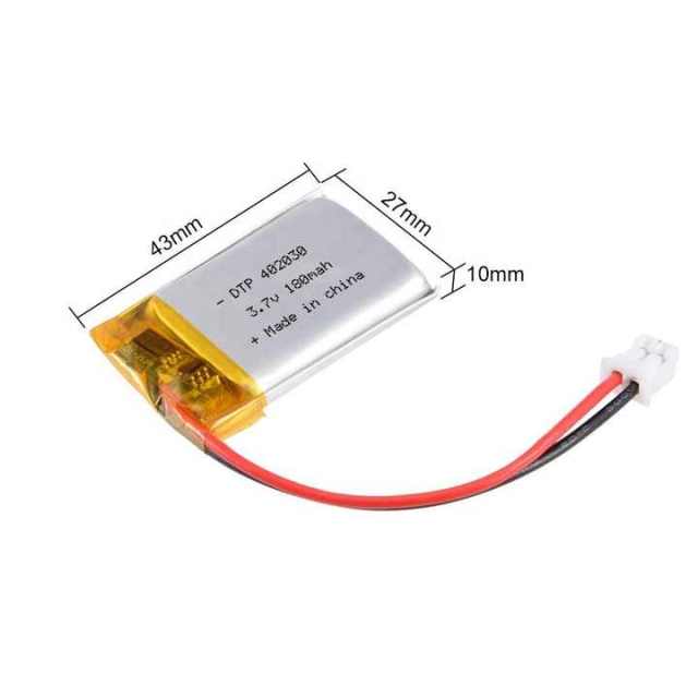 Li-ion Polymer Battery 3.7V 180mAh Rechargeable for Educational Toys and Consumer Electronics DTP