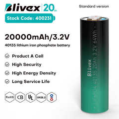 Rechargeable LiFePO4 Battery 40135 20Ah 3.2V High Power Solar Energy Storage Cylindrical Cell for Electric Vehicles Blivex