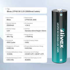 Blivex Li-Ion Battery 3.2V 48V 0.5C 10A 40135 20Ah LiFePO4 Golf Cart Battery